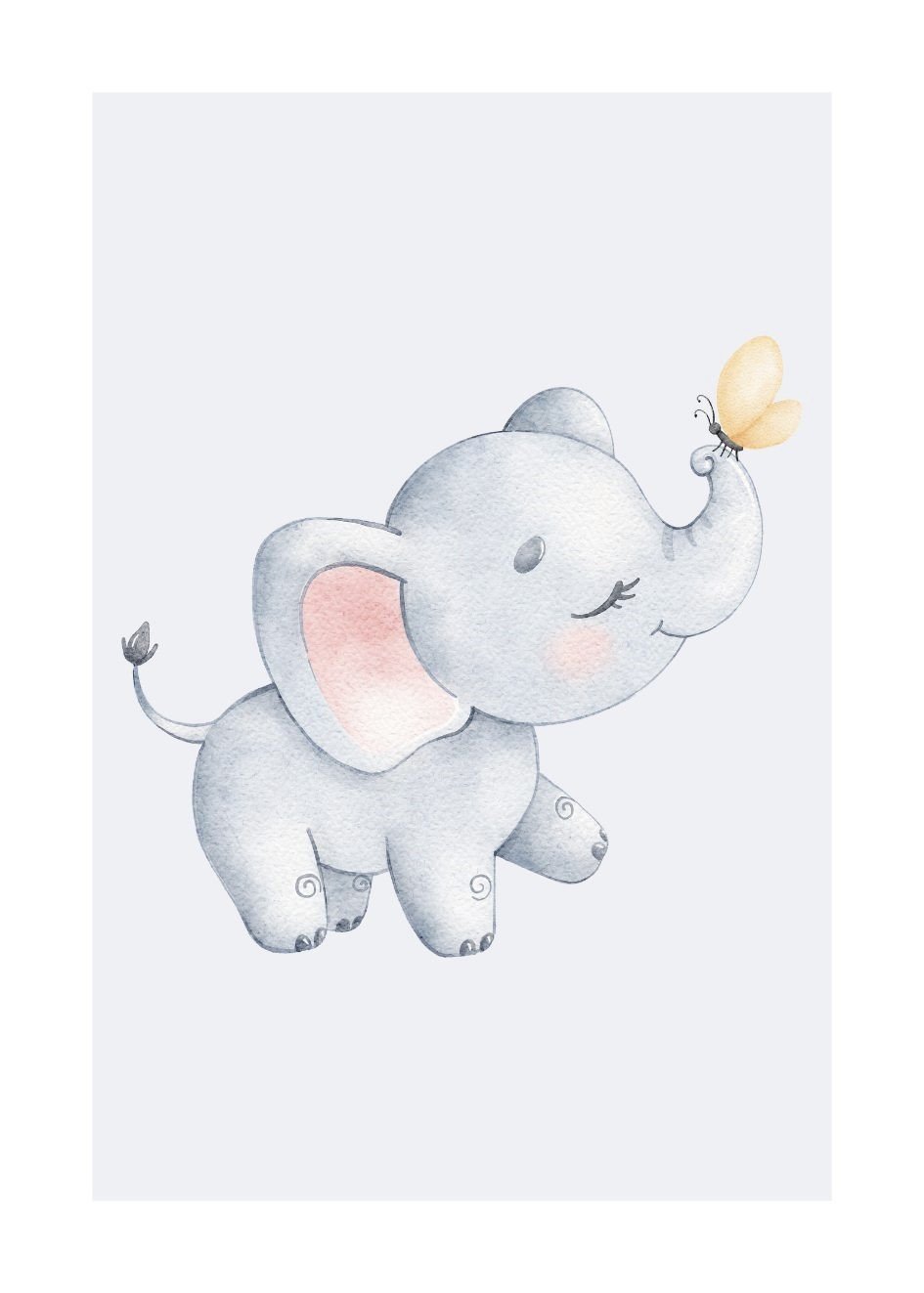 Poster Elefant für Kinderzimmer