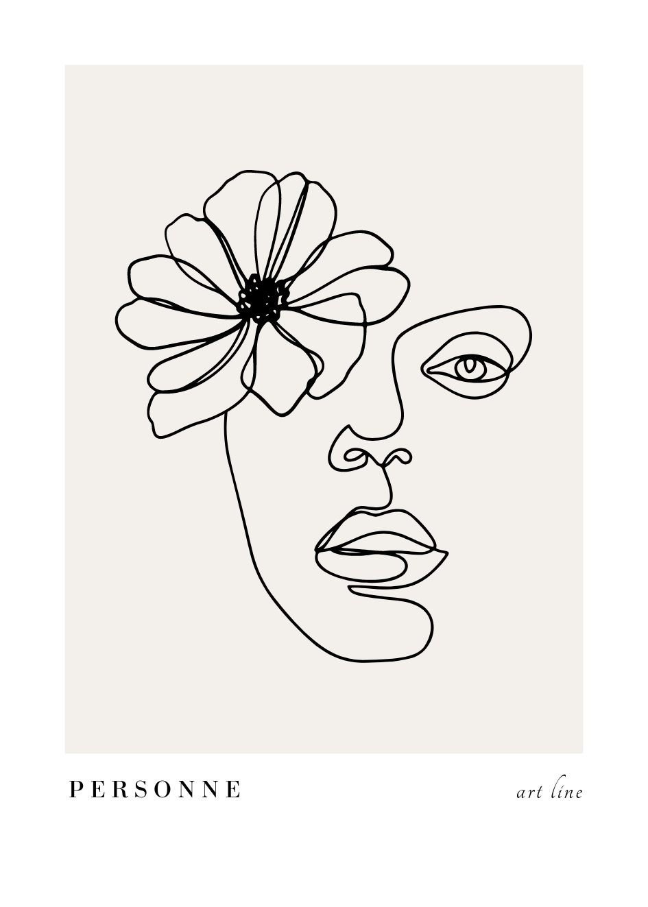 plakat kobieta z kwiatami