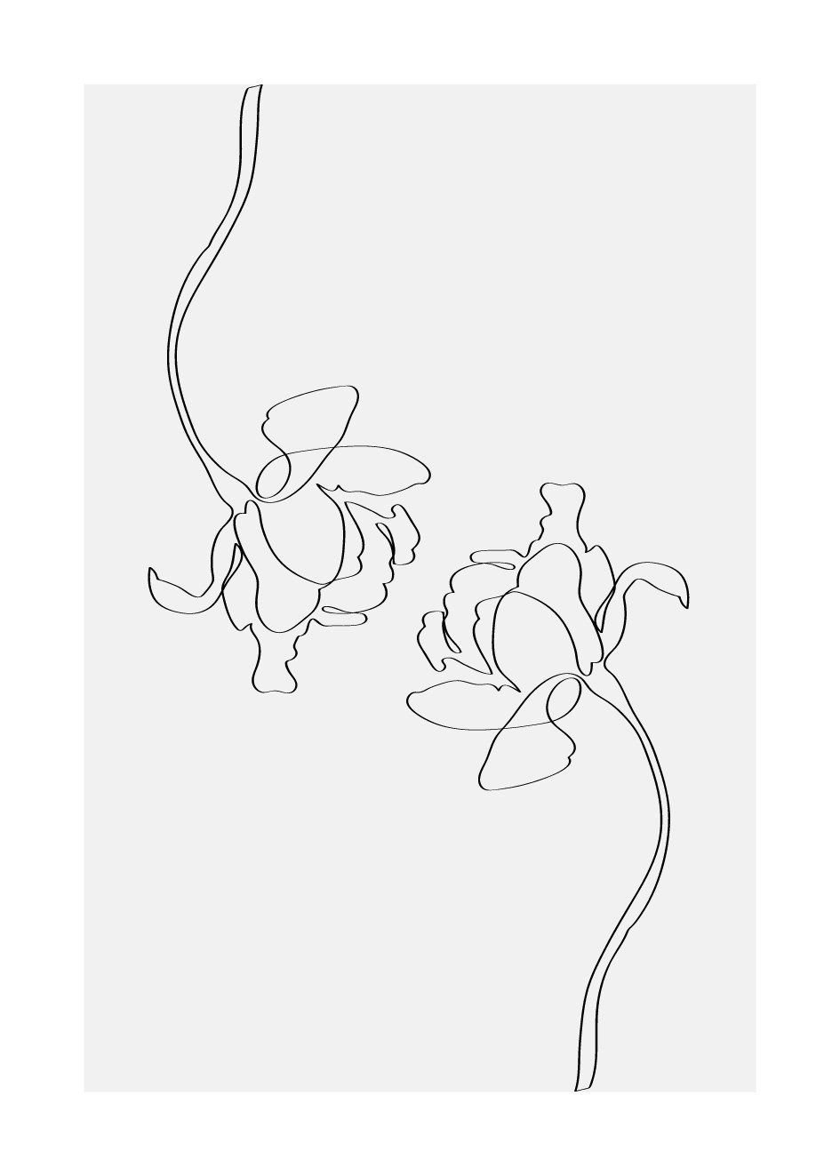 One Line Art Flower