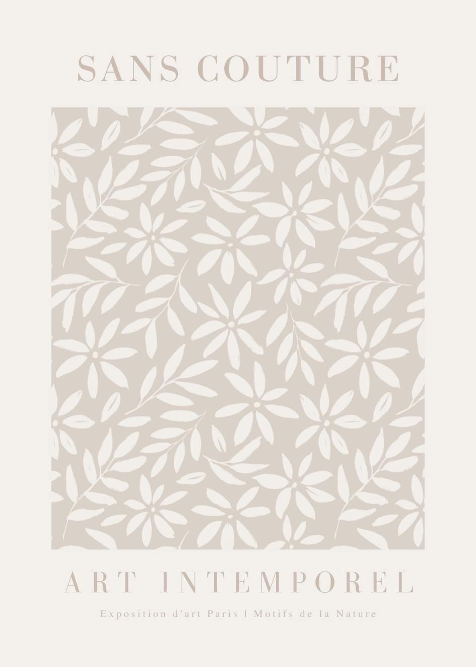 Poster des Fleurs Beige №3