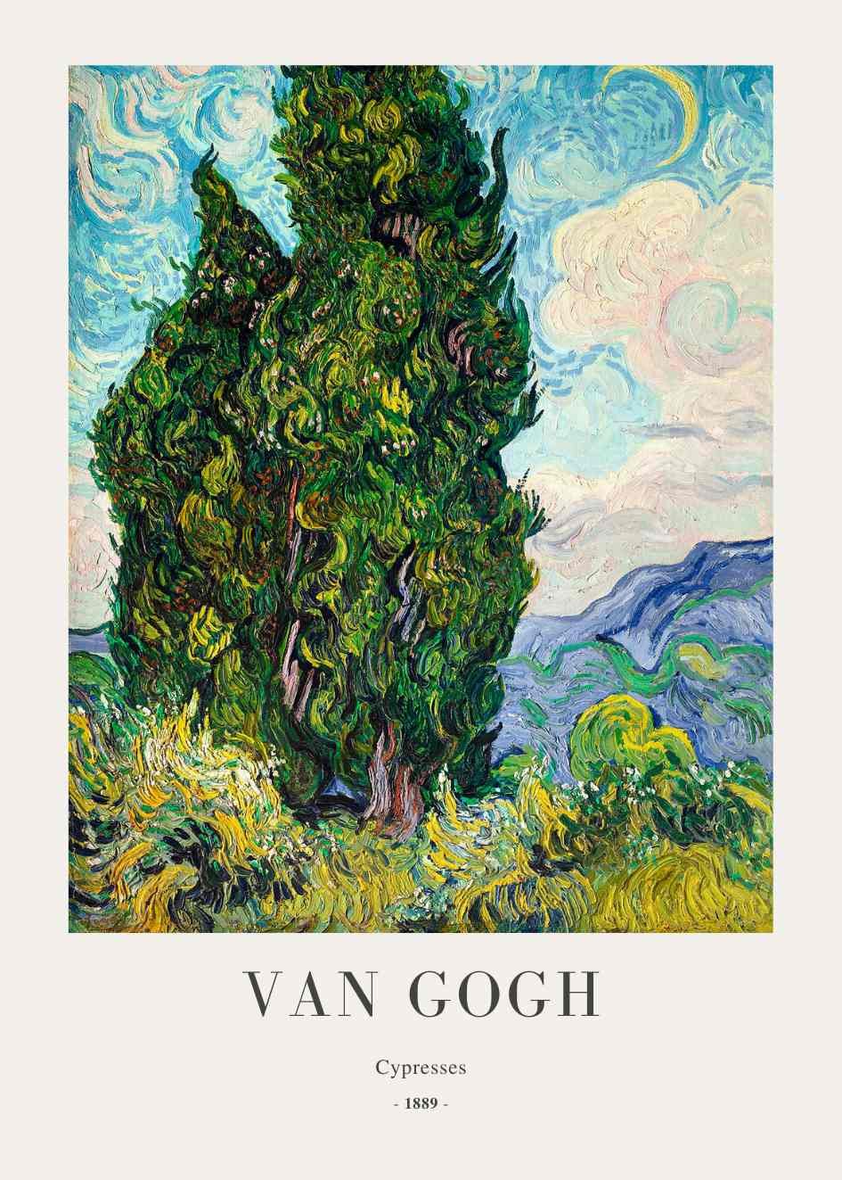 Van Gogh -  Cypresses Poster