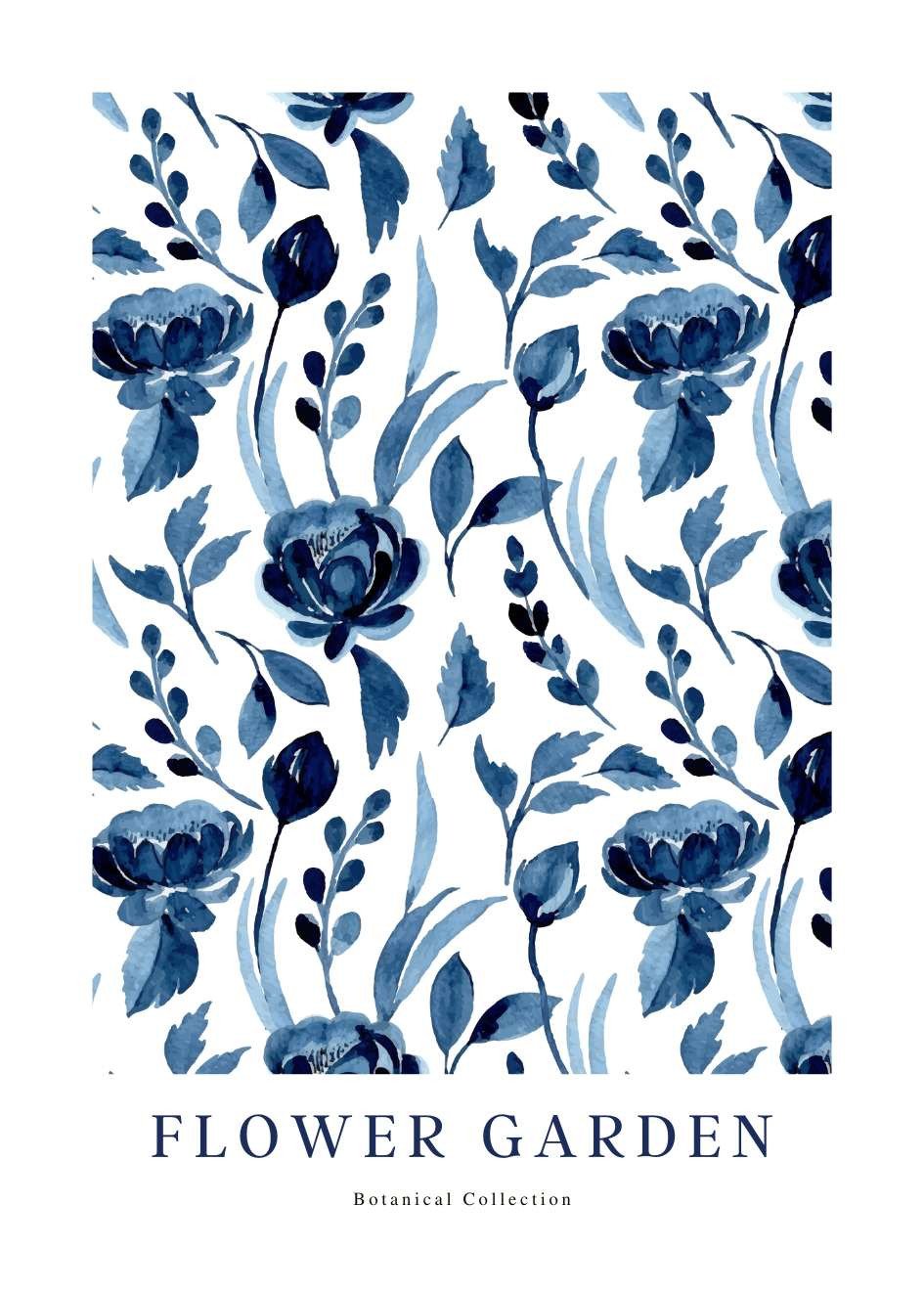 Poster Blue Flowers №3