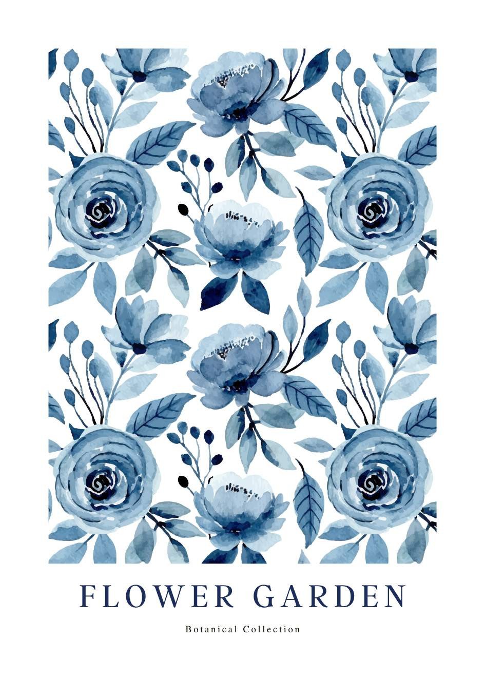 Plakat Blue Flowers №1
