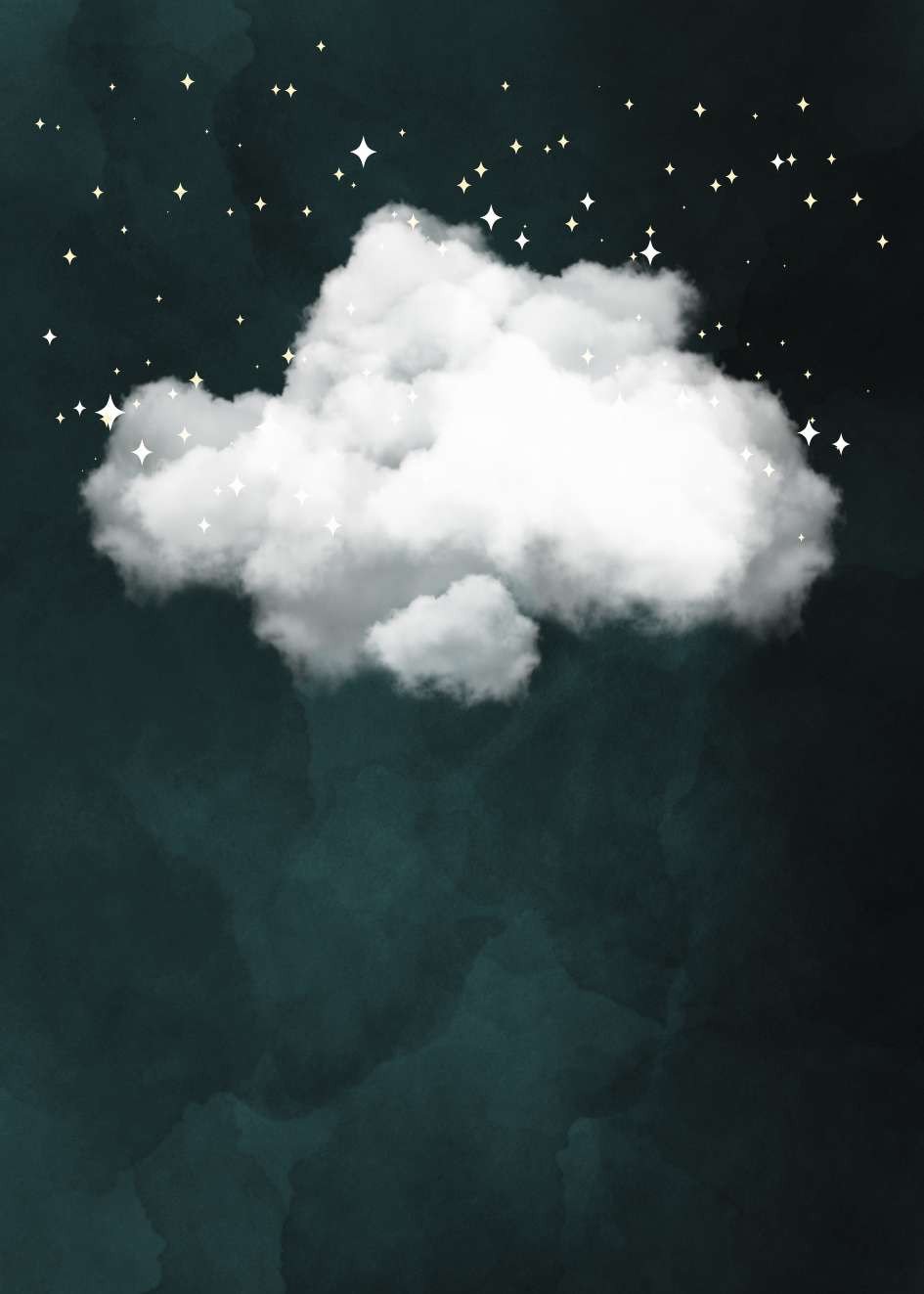 Poster Cloud with Stars №2