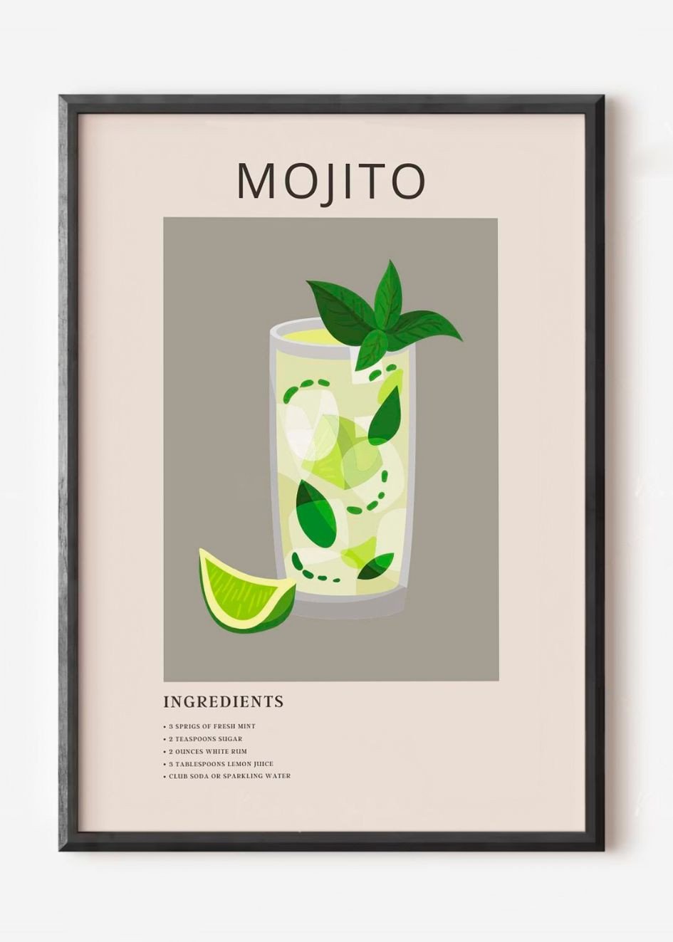 Mojito Recipe Plakat