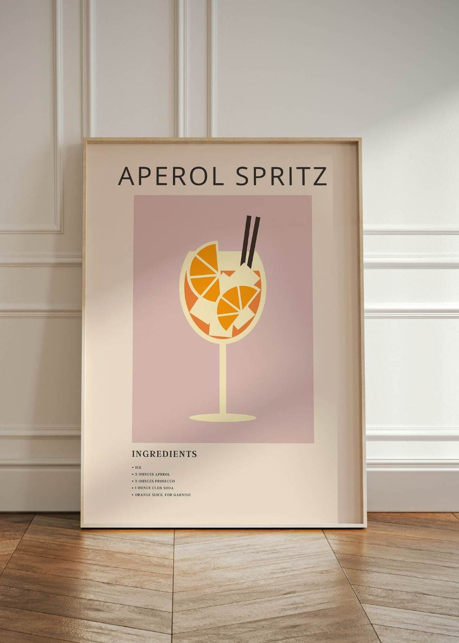 Aperol Spritz Recipe Poster