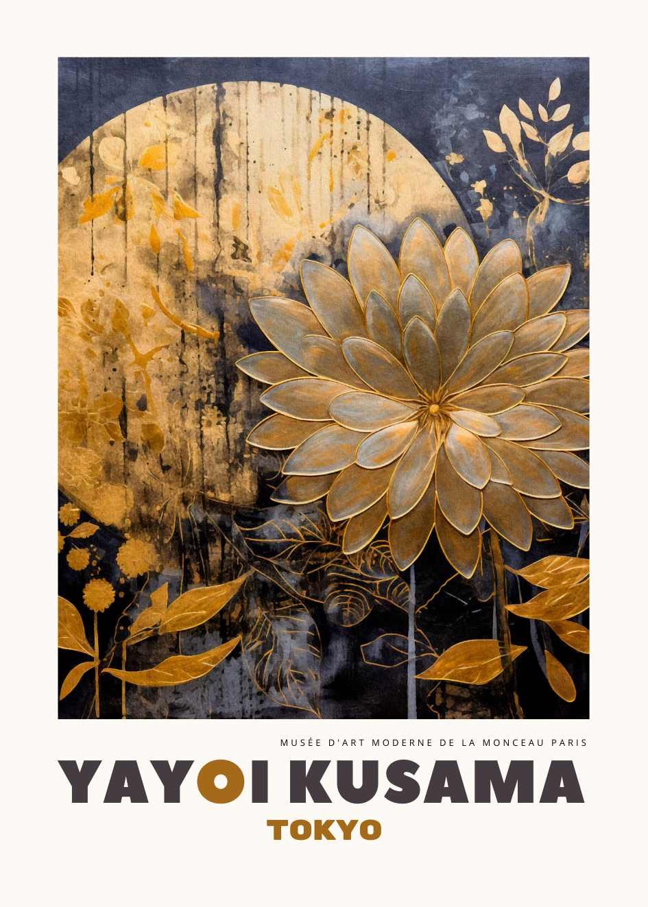 Yayoi Kusama №34 Gold Poster
