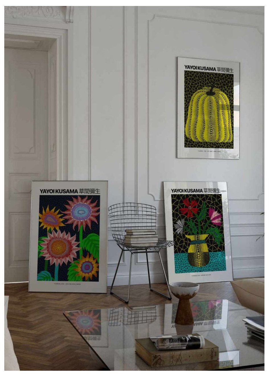 Yayoi Kusama Posters 3 Stück