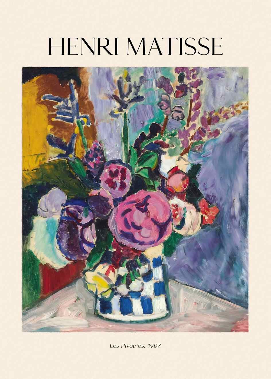 Poster Matisse Les Pivoines