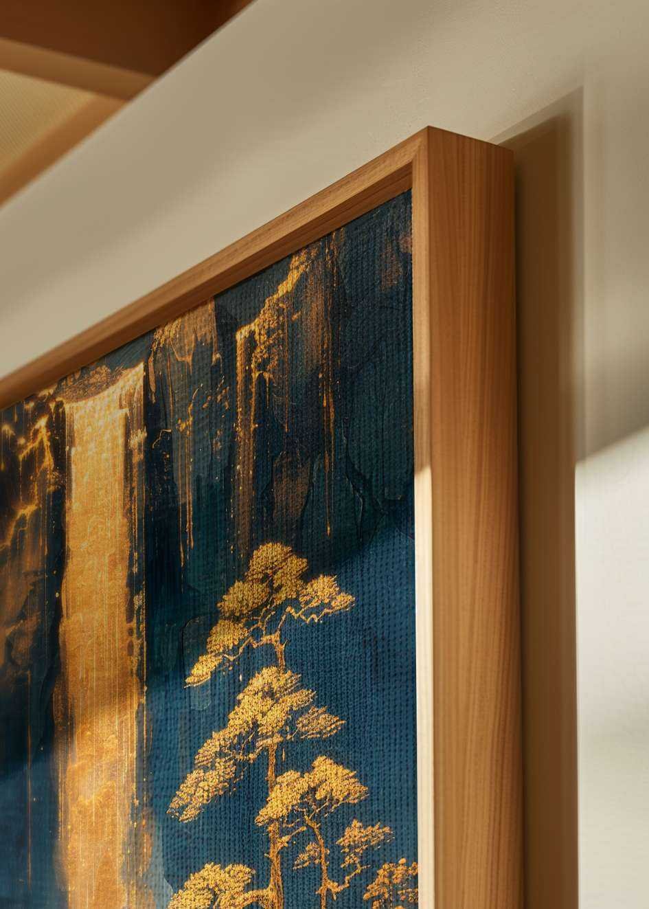 Gold Waterfall Canvas