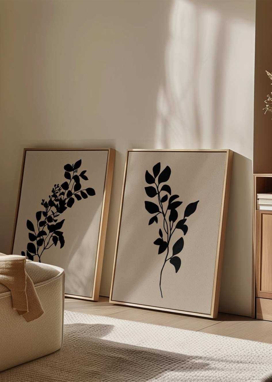 Framed Canvas Flower 2set