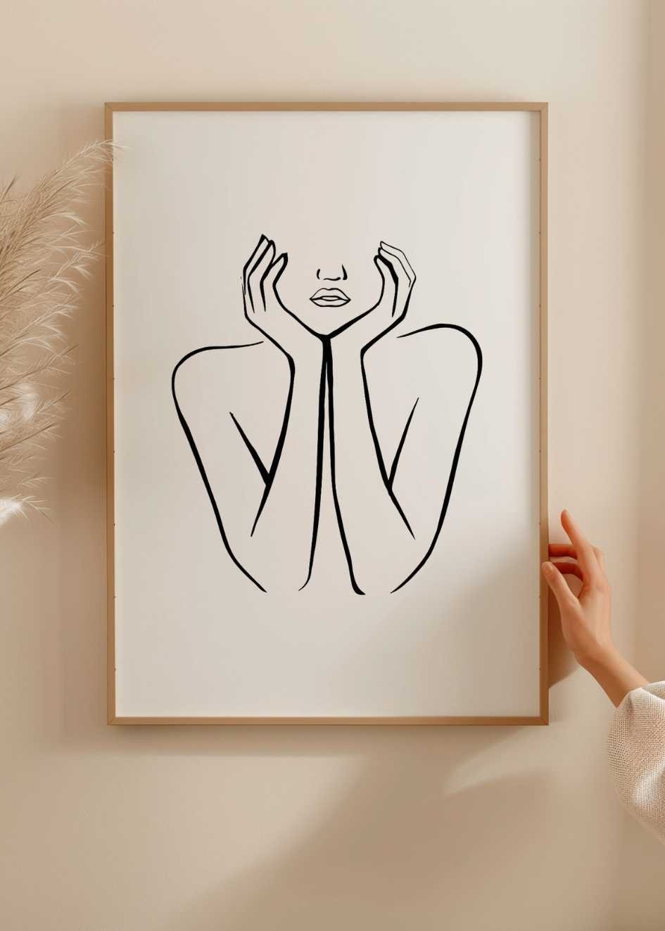 One Line Art Woman Poster