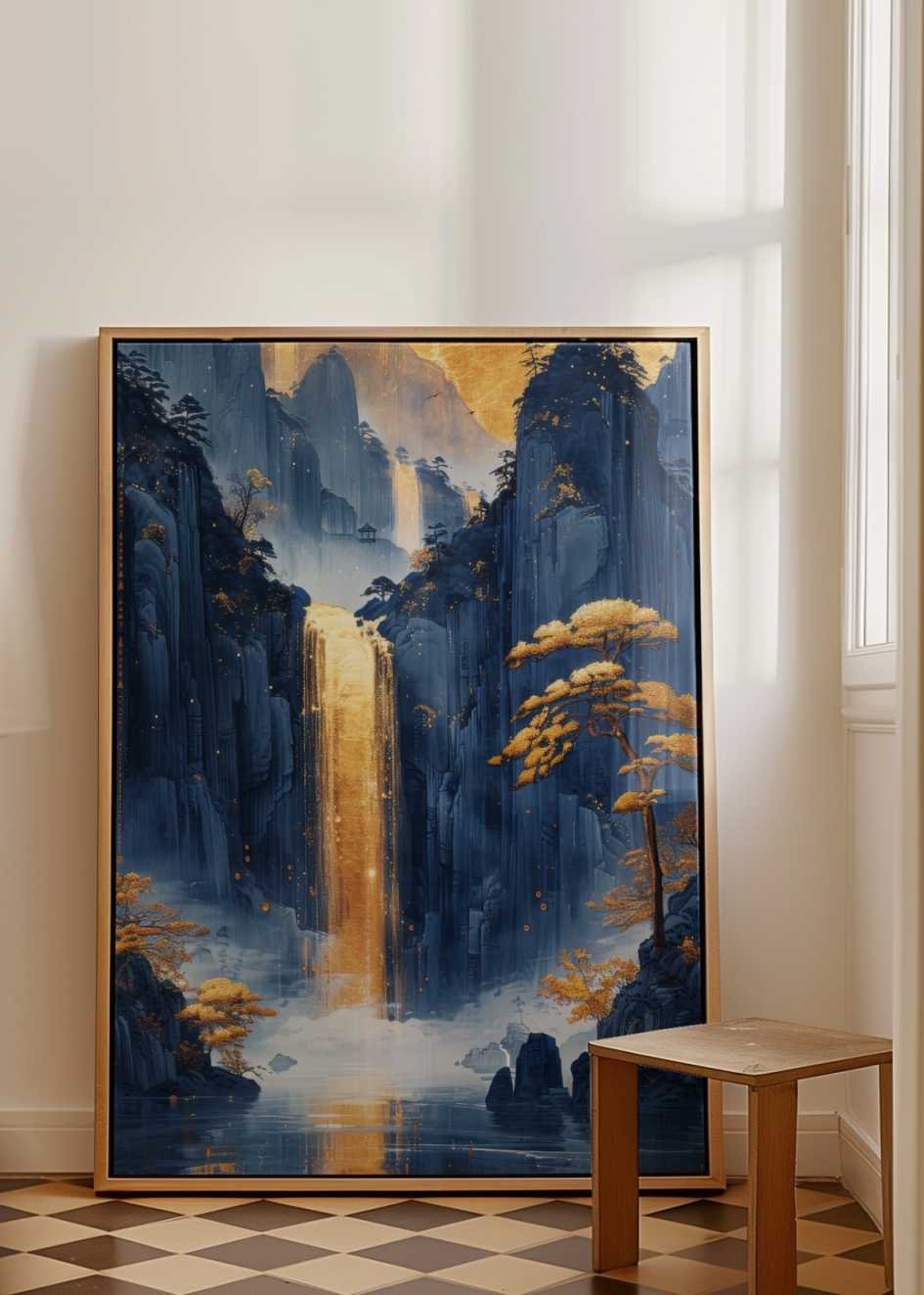 Framed Canvas Waterfall №2