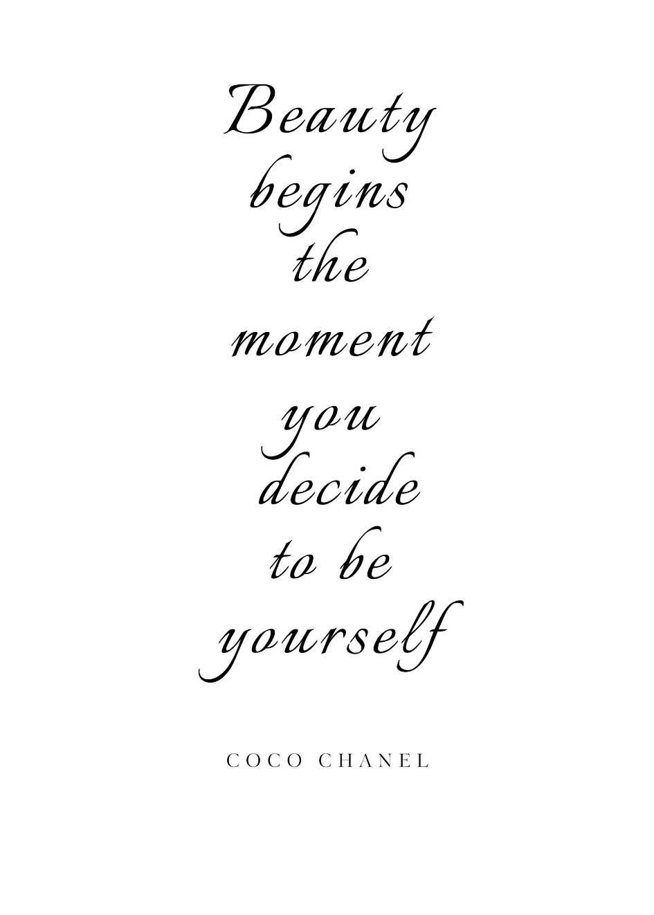 Poster Coco Chanel Zitat