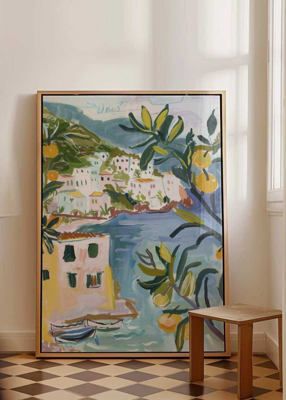 Amalfi Framed Canvas