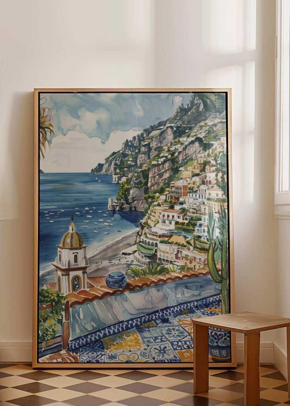 Amalfi Framed Canvas №4