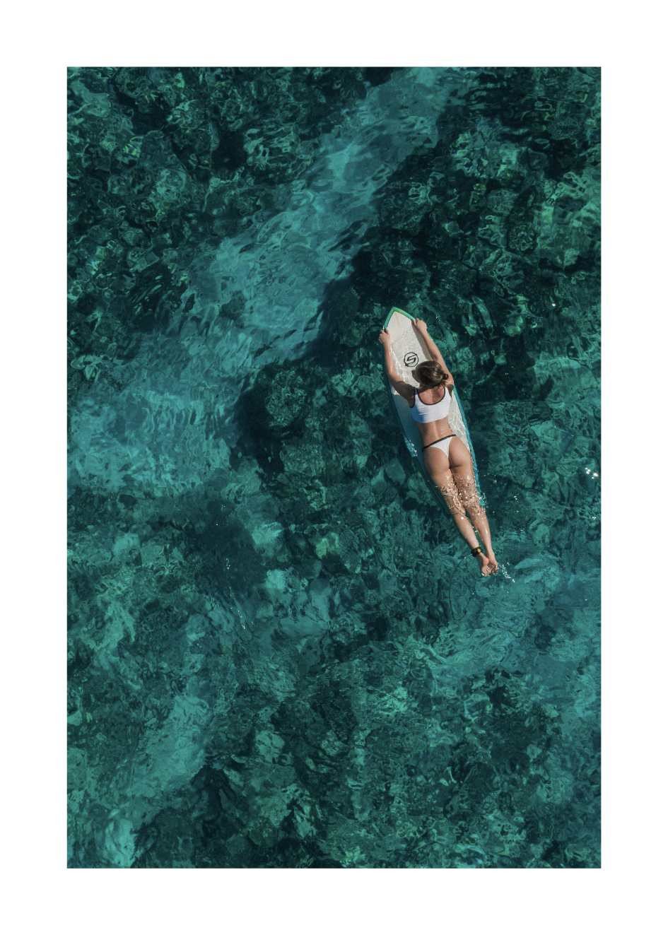 Poster Schwimmende Frau