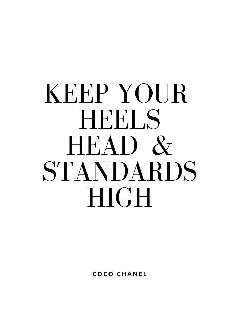 Coco Chanel zitat Poster