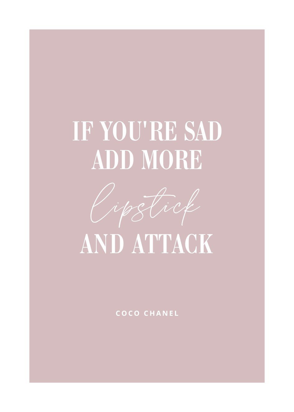 Coco Chanel Zitat Poster