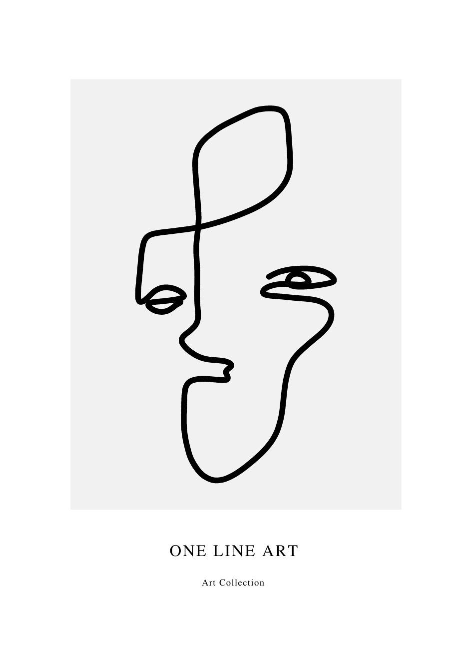 Line Art Gesicht