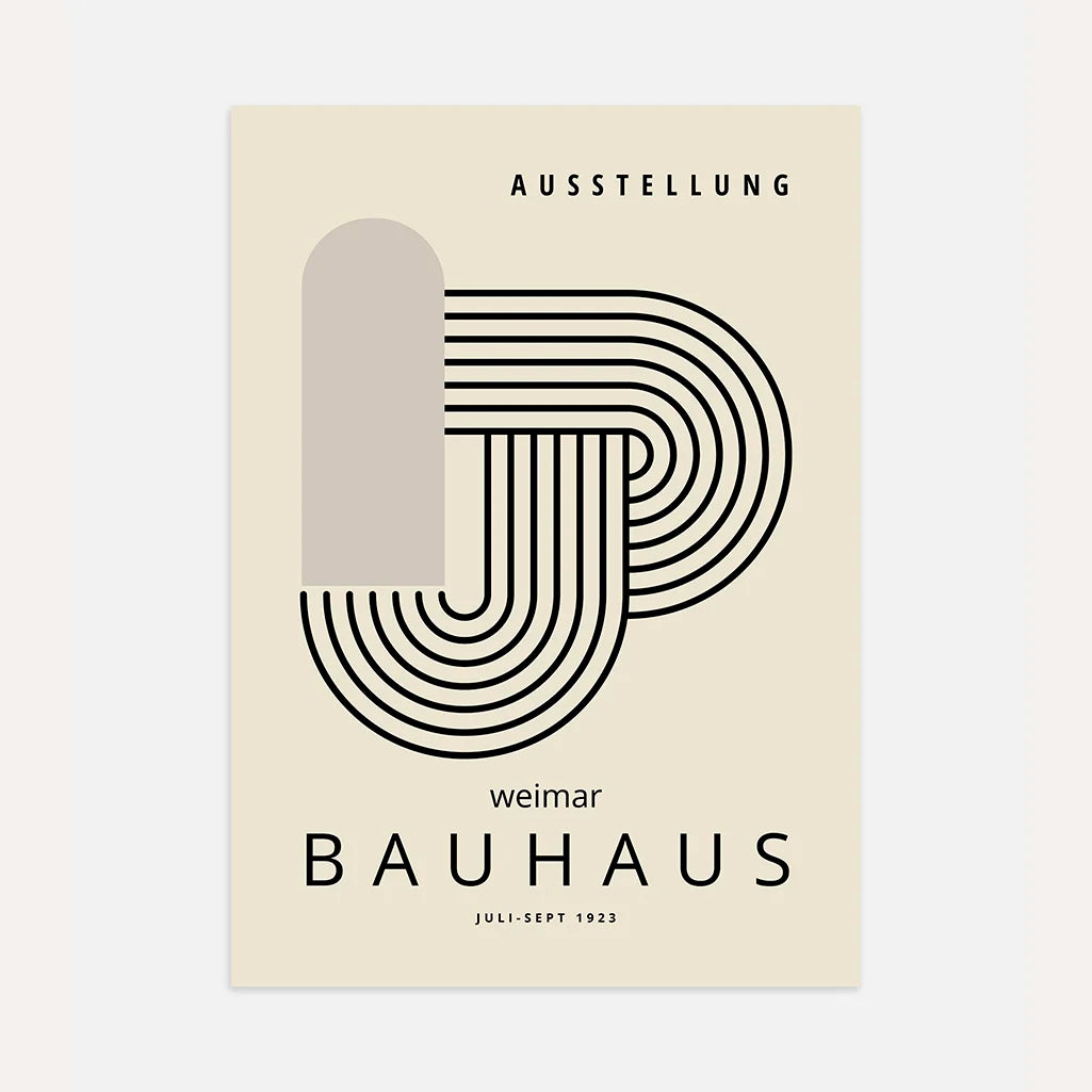 Bauhaus Line Knot Poster