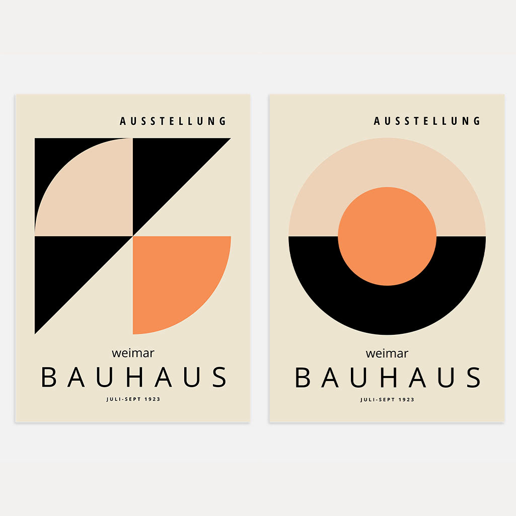 Bauhaus Terracotta Poster Set of 2