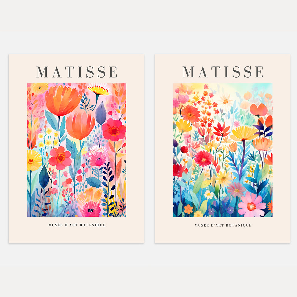 Henri Matisse Floral Expression Poster Set of 2