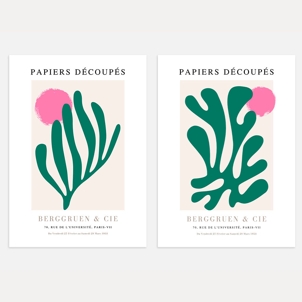 Matisse Green Cut-Outs Poster Set of 2