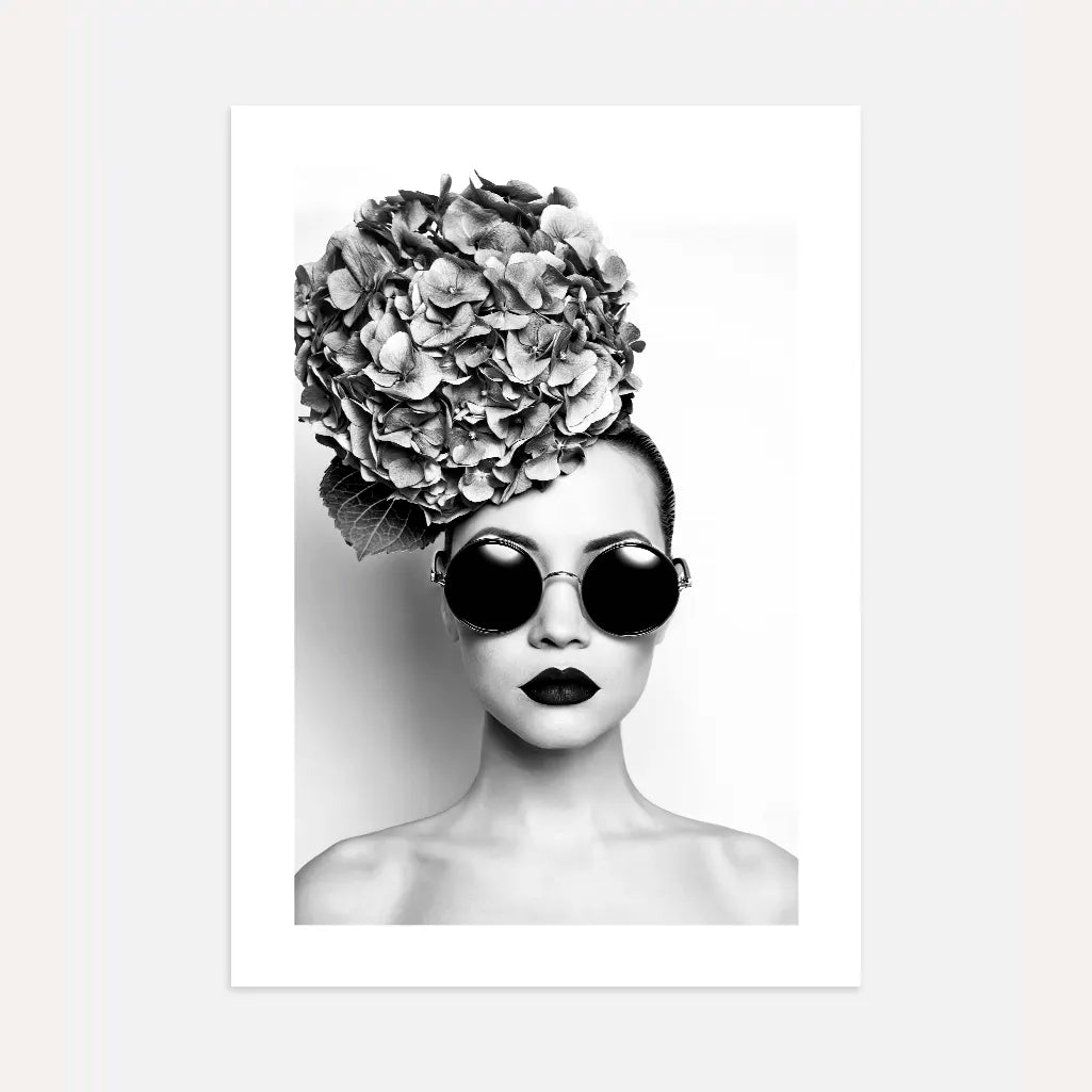 Floral Icon Portrait Poster