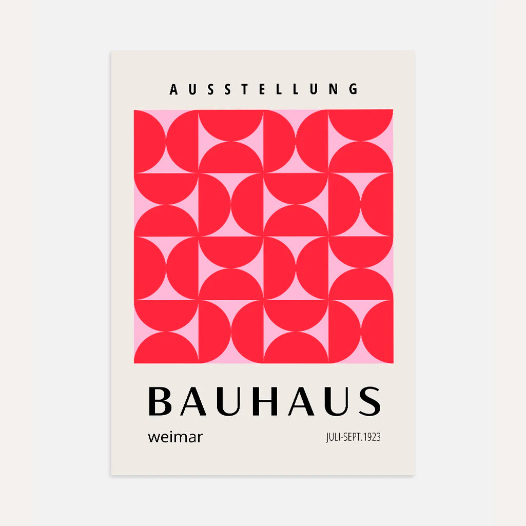 Bauhaus Red Balance of Forms Poster