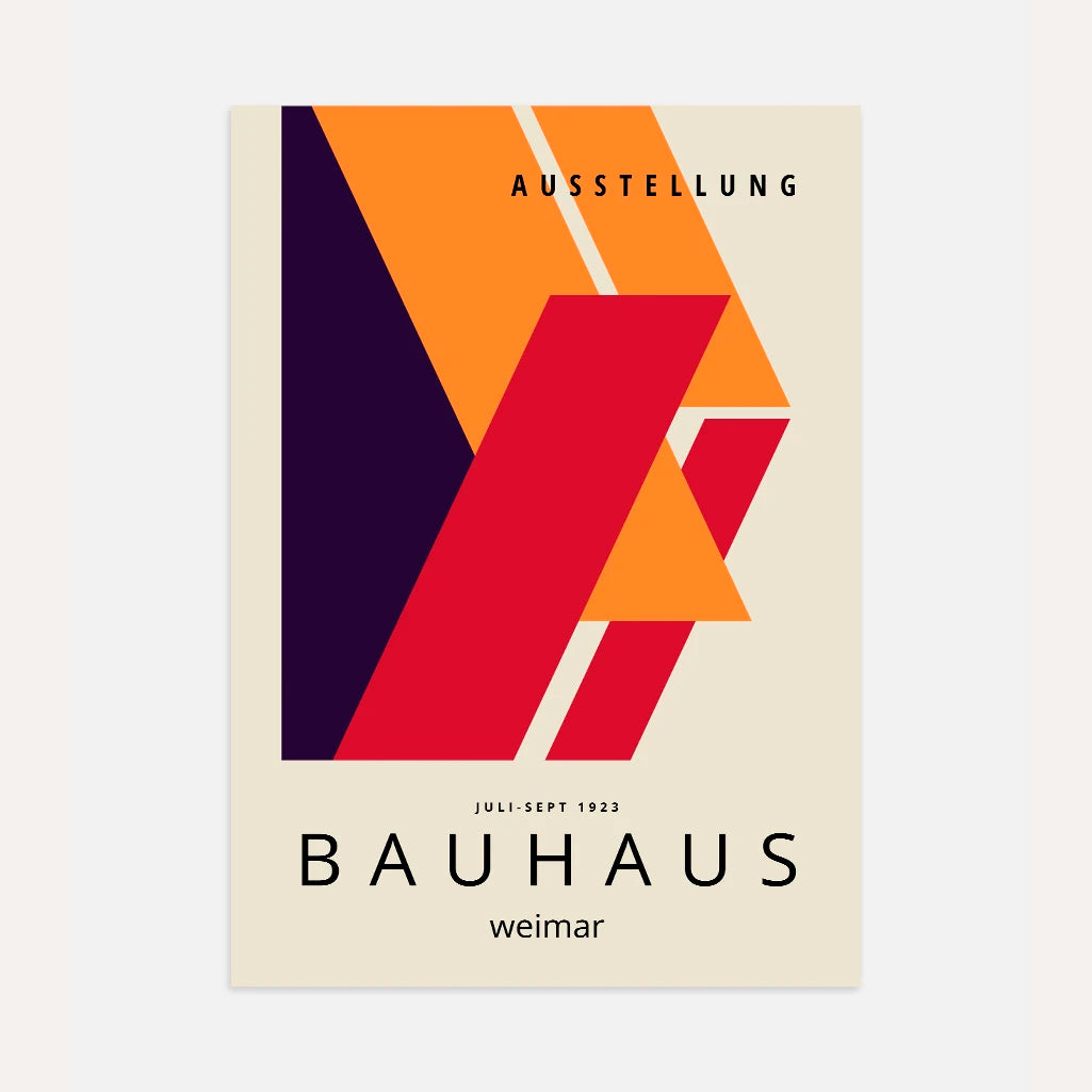 Bauhaus Dynamic Color Geometry Poster
