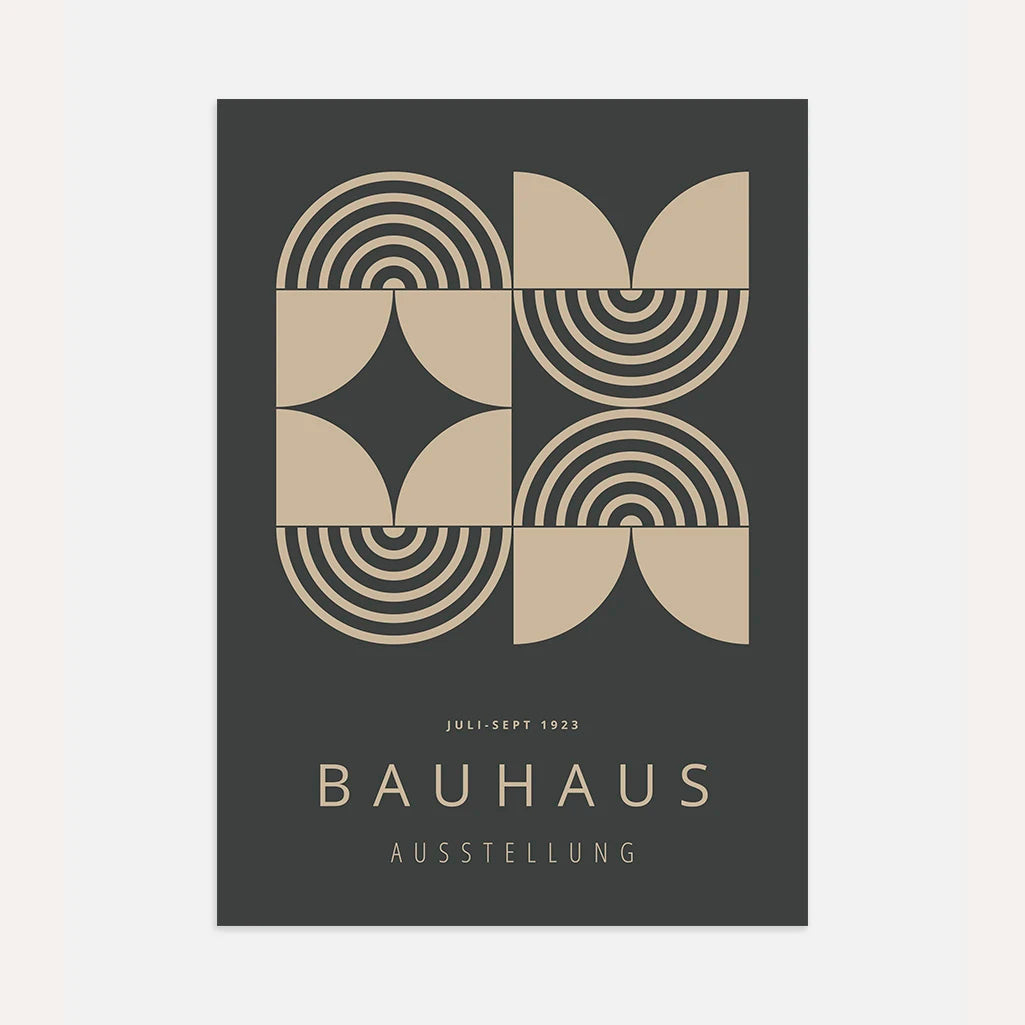Bauhaus Geometric Symmetry Poster