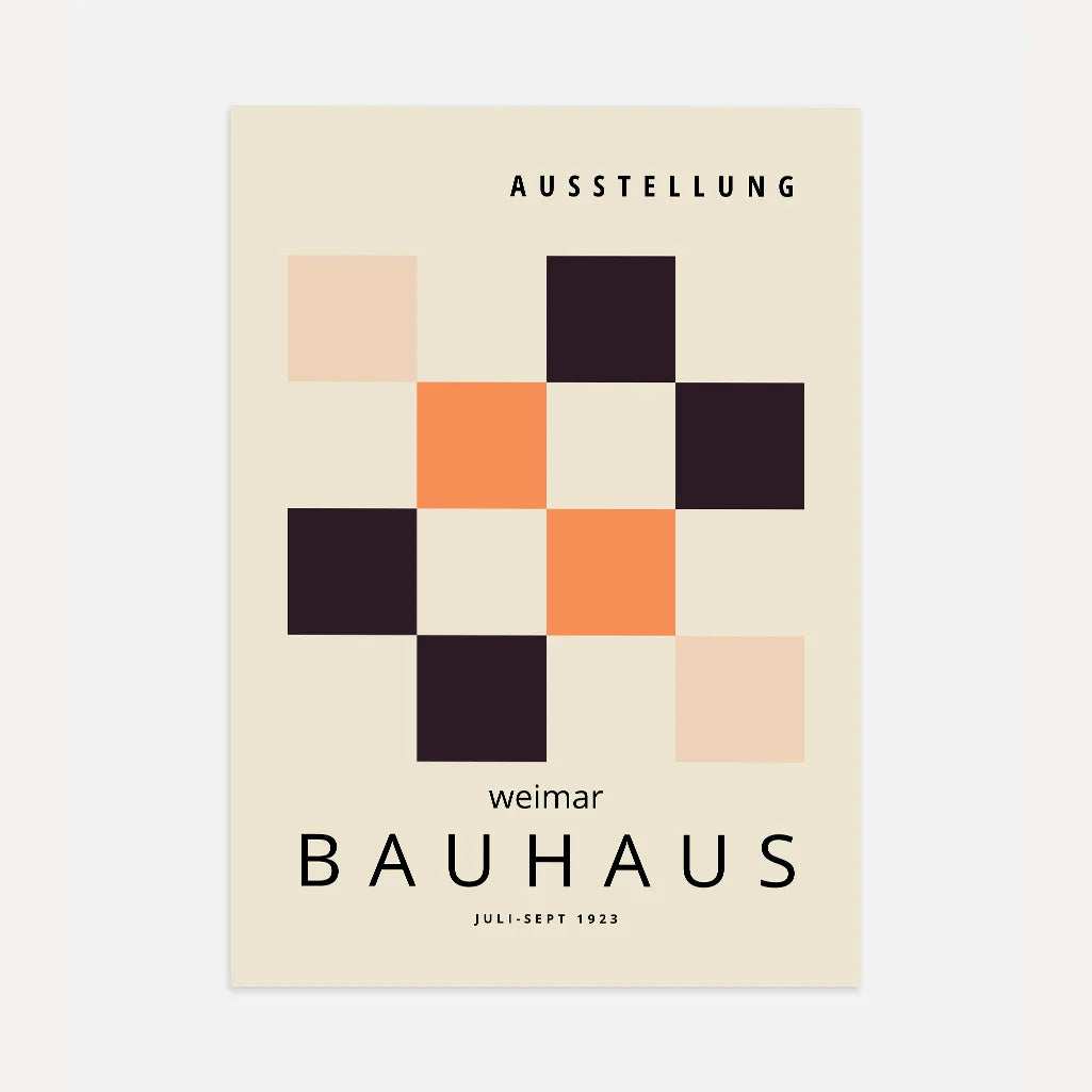 Bauhaus Color Mosaic Squares Poster