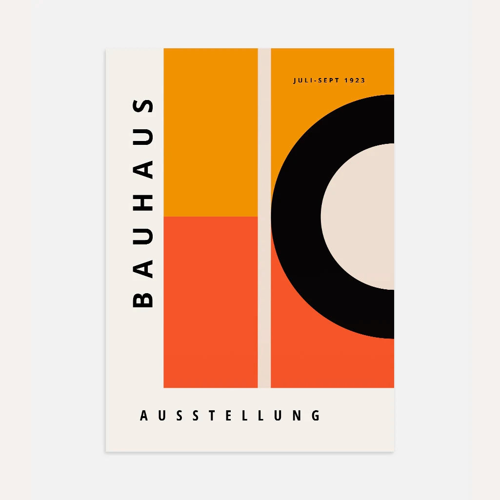 Bauhaus Geometric Color Abstraction Poster