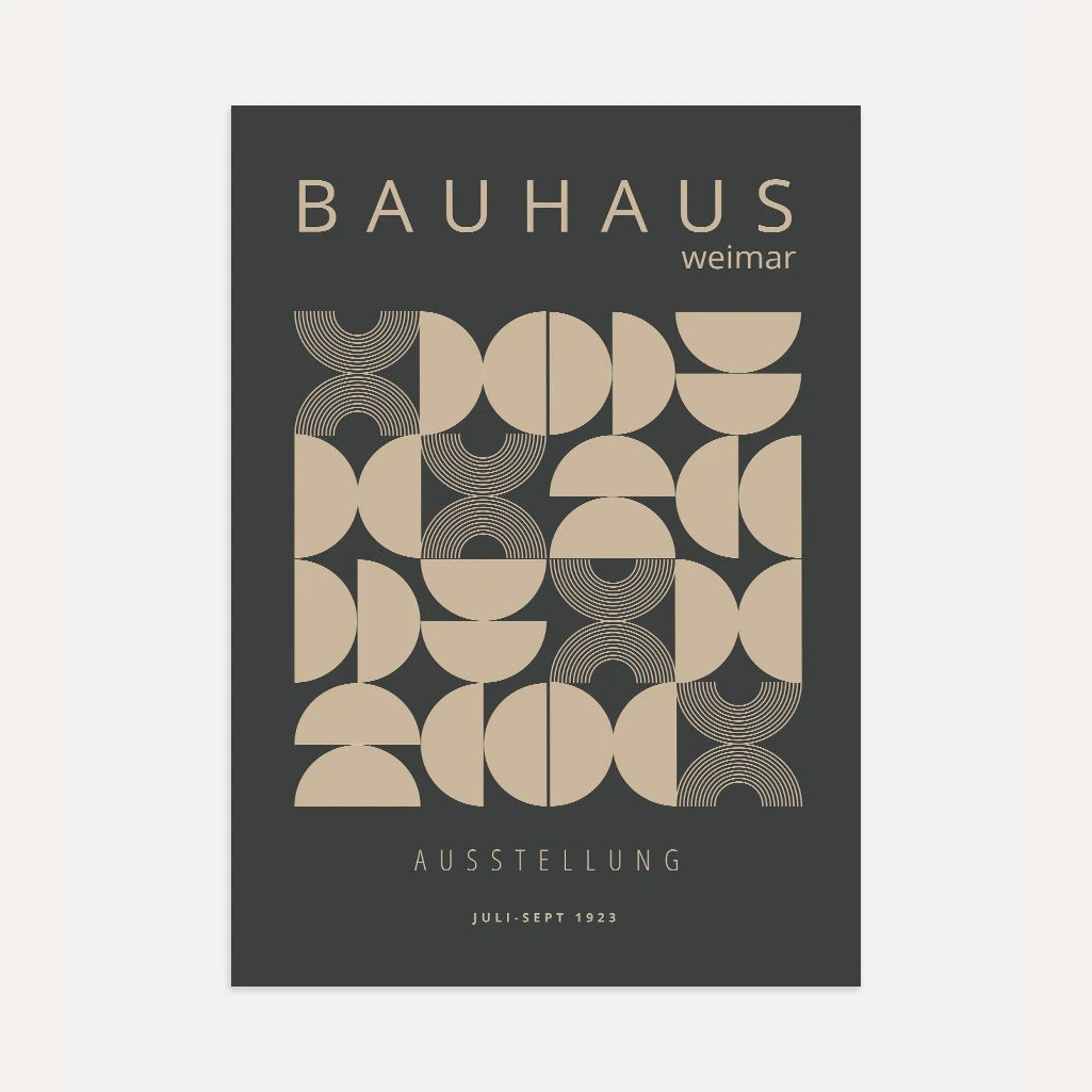 Bauhaus Geometric Forms Minimal Poster