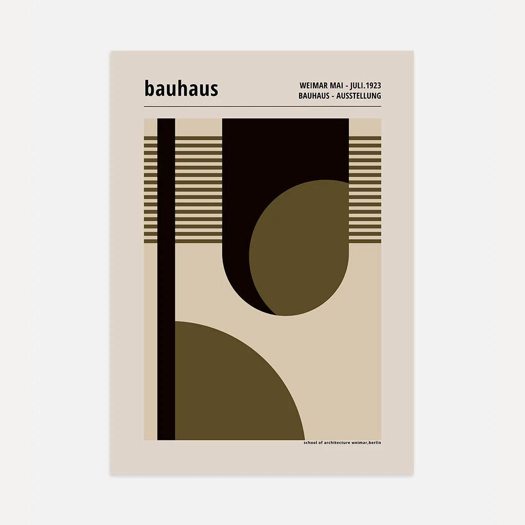 Bauhaus Geometric Form Rhythm Poster