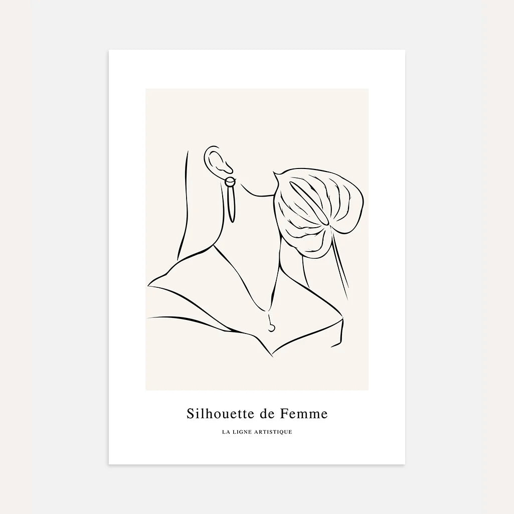 Flower of Femininity Line Art Poster