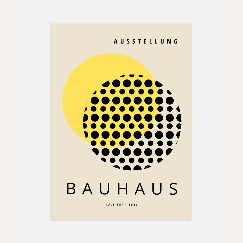 Bauhaus Geometric Sun Poster