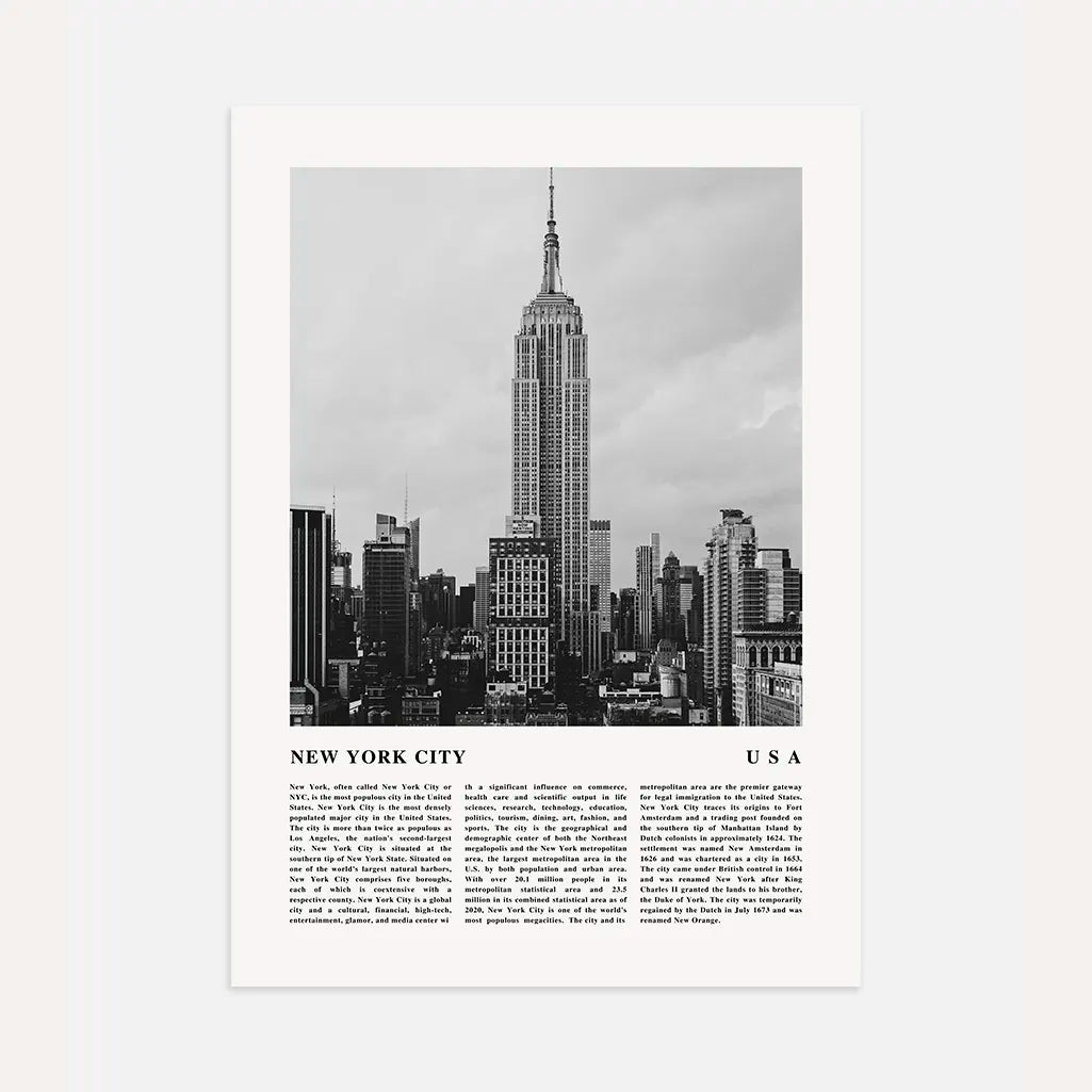 New York Skyline Empire State Poster