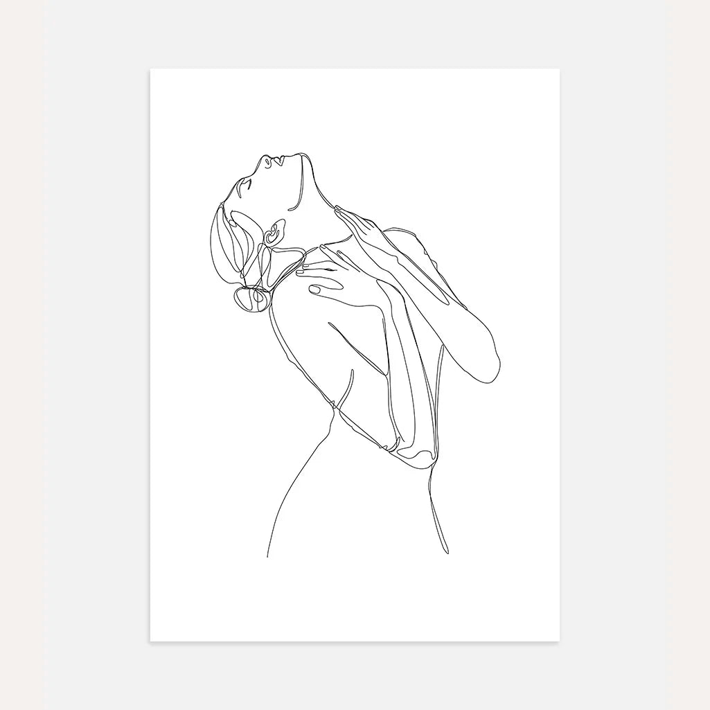 Line Art Sensual Figure Poster