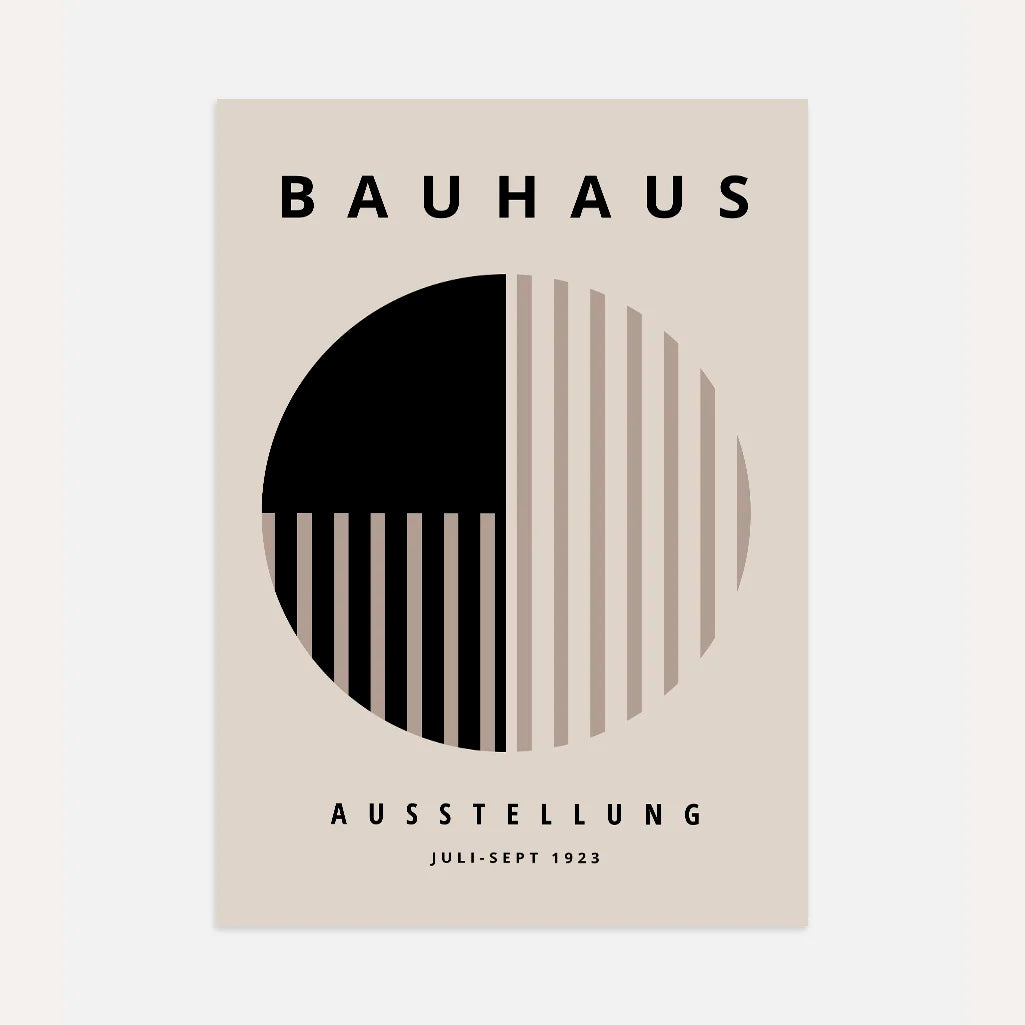 Bauhaus Lined Circle Minimal Poster