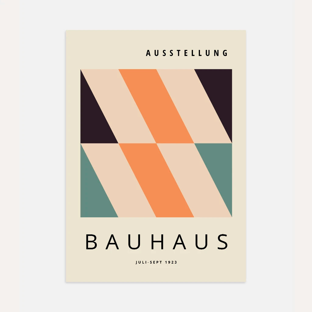 Bauhaus Diagonal Stripes Poster
