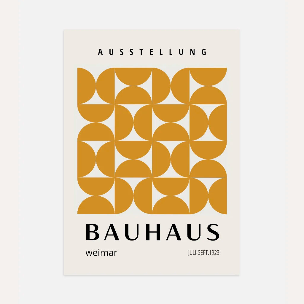 Bauhaus Golden Minimalism Poster
