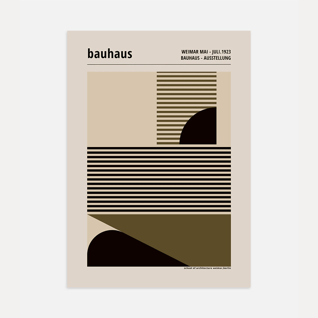Bauhaus Geometric Lines & Forms Poster