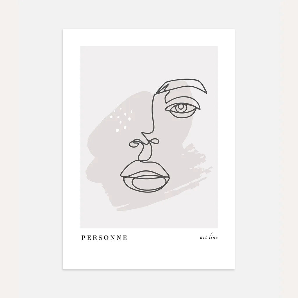 Line Art Subtle Gaze Poster