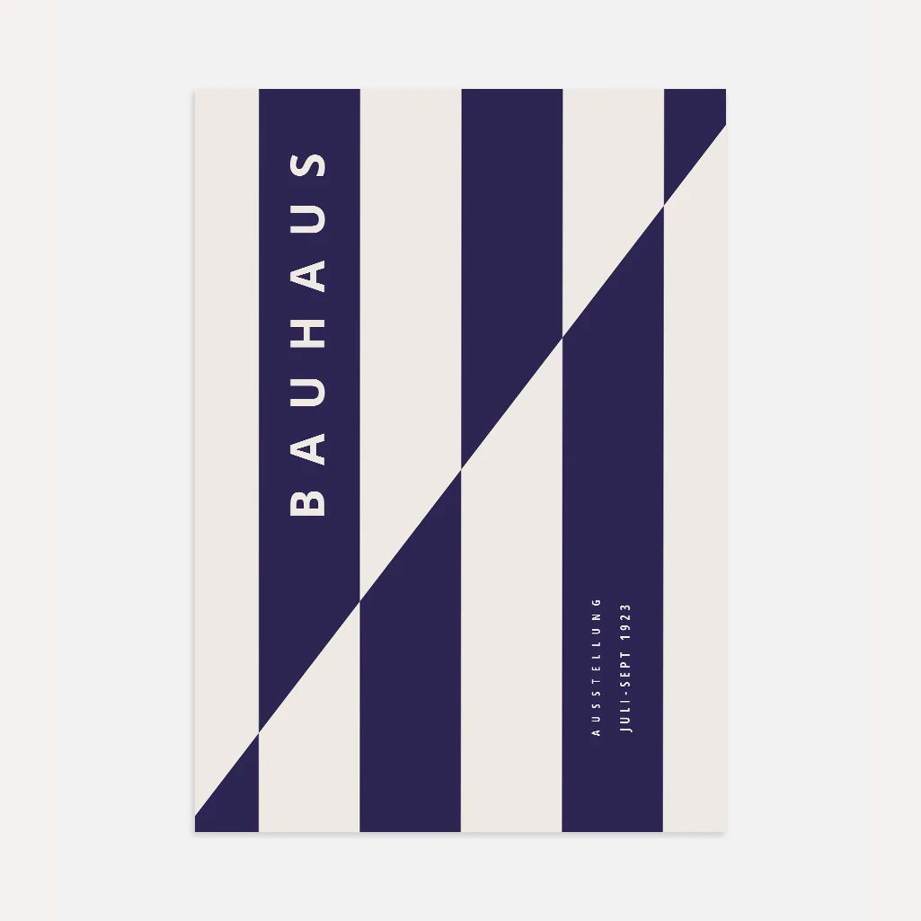 Bauhaus Modernist Line Cut Poster