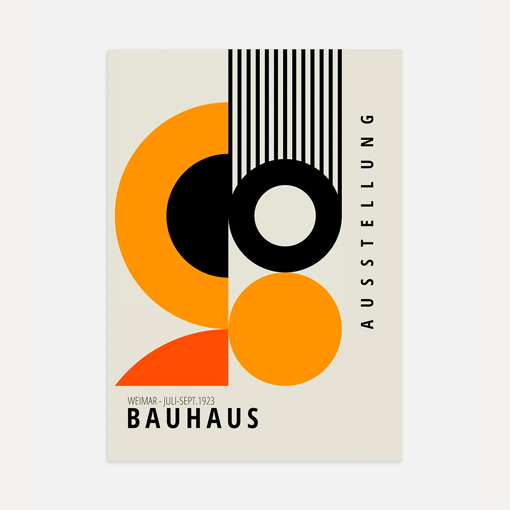 Bauhaus Orange Forms Poster