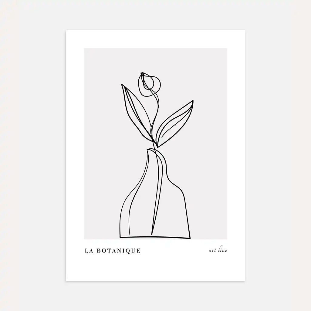 Flower Line Art Poster