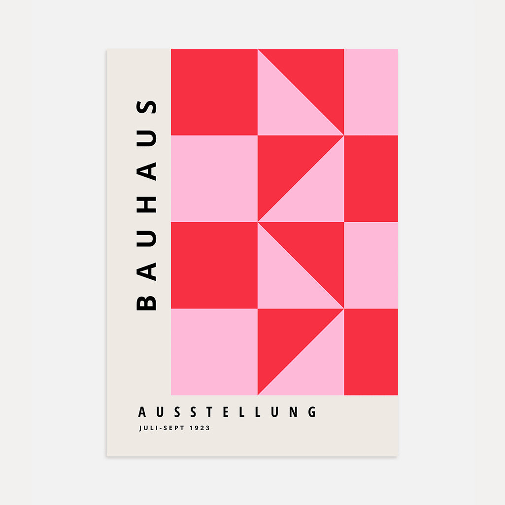 Bauhaus Red Triangle Layout Poster