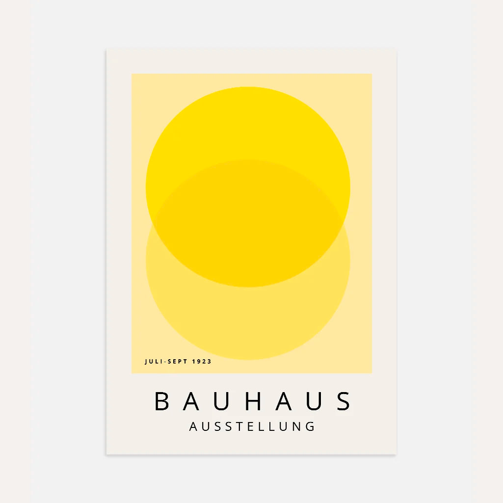 Bauhaus Yellow Circle Abstraction Poster